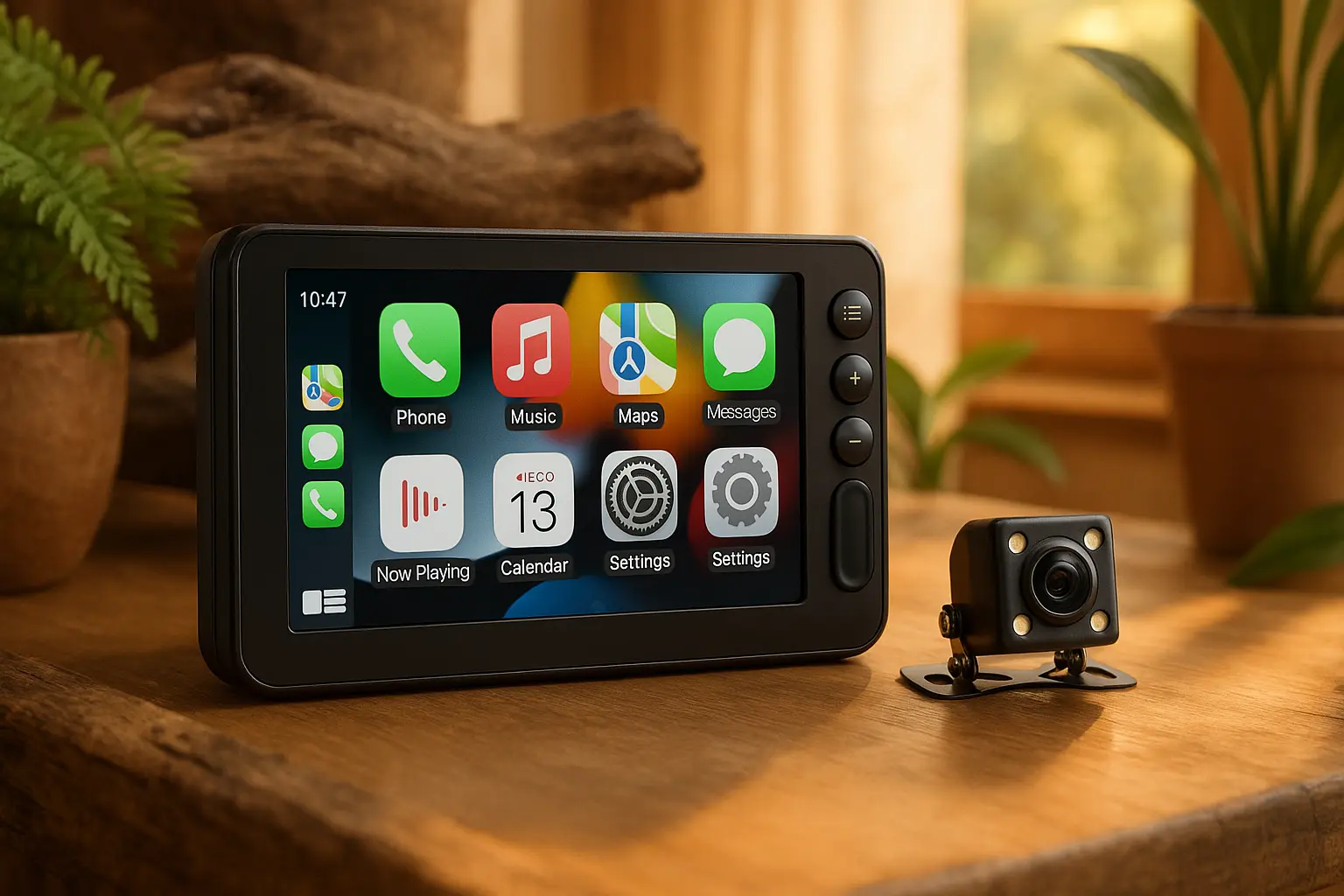 Central Multimídia 7" CarPlay com Câmera: Tecnologia e Conectividade