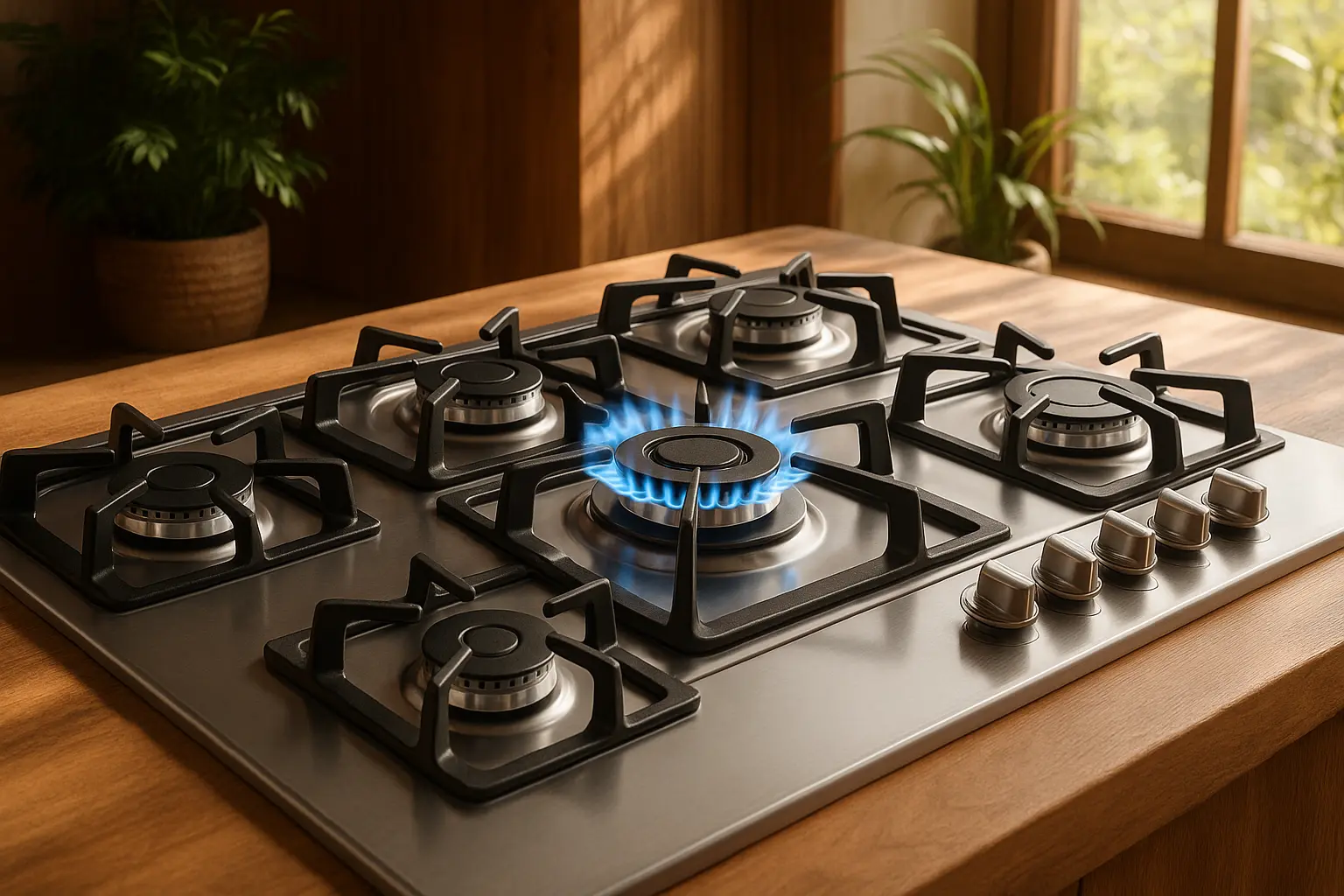 Fischer Cooktop 5 Bocas Platinium: Potência e Design Sofisticado