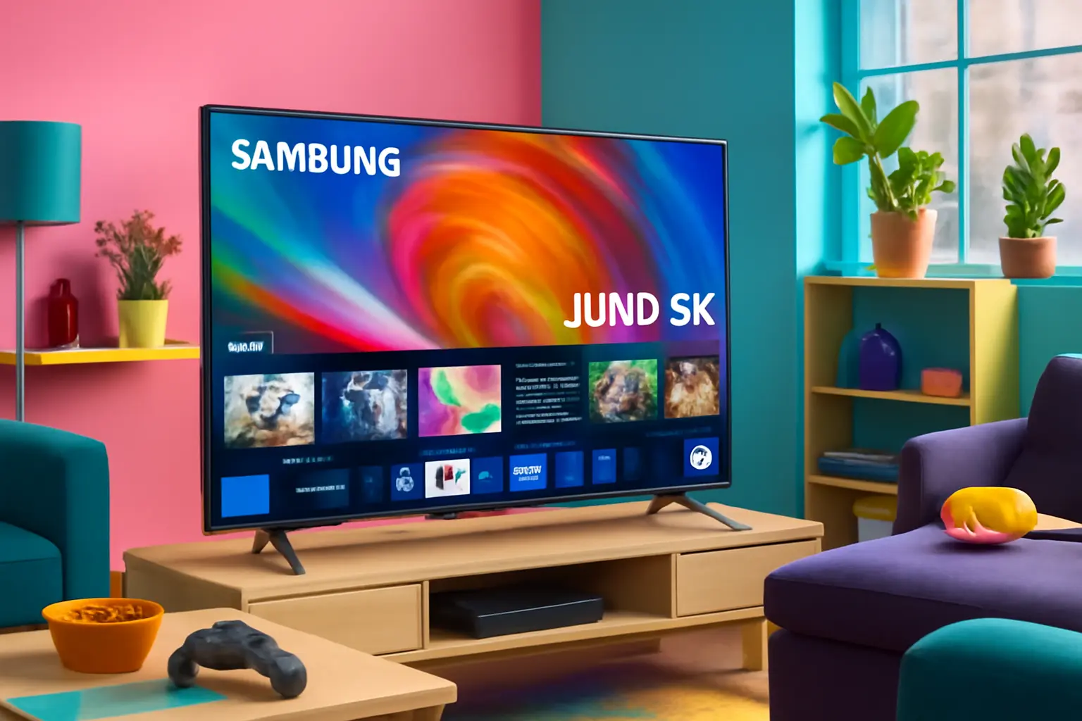 Samsung Smart TV 60" UHD 4K 60DU7700 - Processador Crystal 4K, Gaming Hub