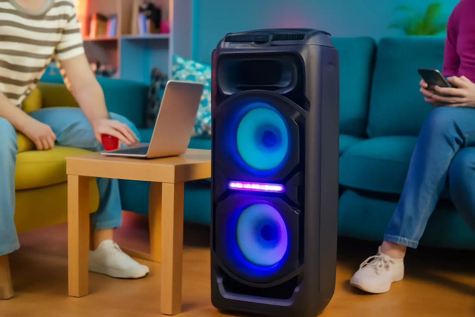 Caixa de Som Amplificada Philco Flash Lights 250W PCX3800 Bivolt: Potência e Conectividade