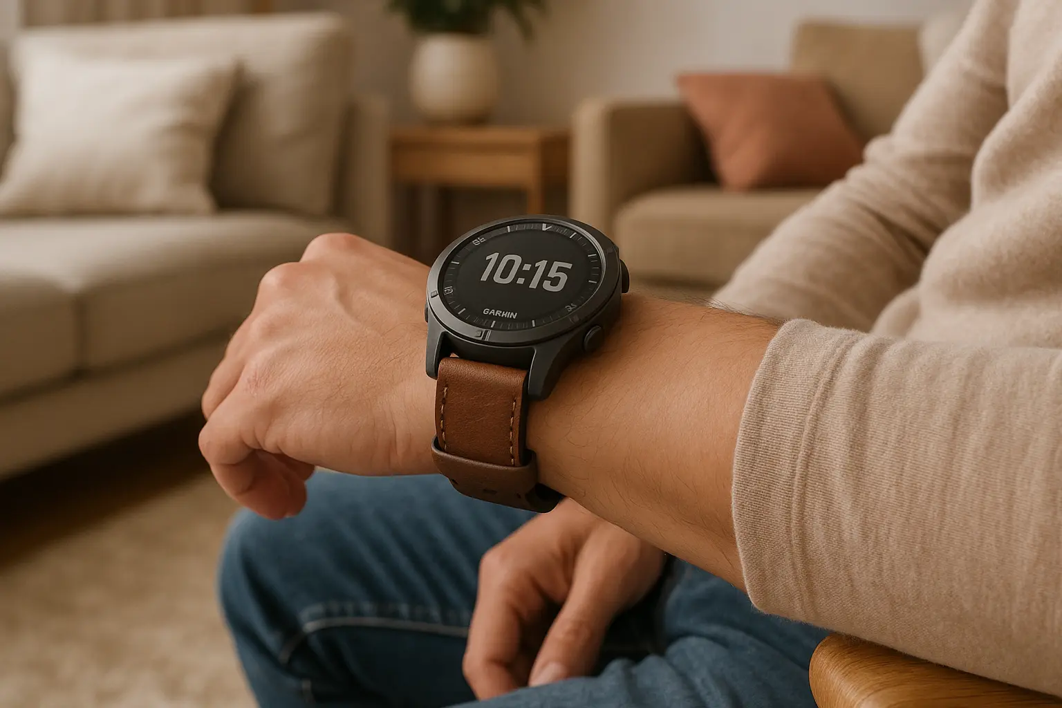 Pulseira OUTVI Couro 26mm: Estilo e Durabilidade no Seu Garmin