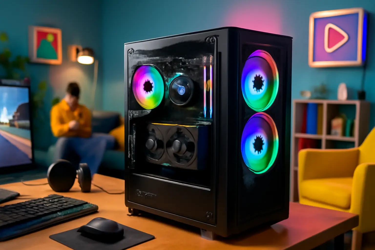 Gabinete Gamer com Lateral de Vidro ATX Prime OTM Black: Desempenho e Estilo para Seu Setup