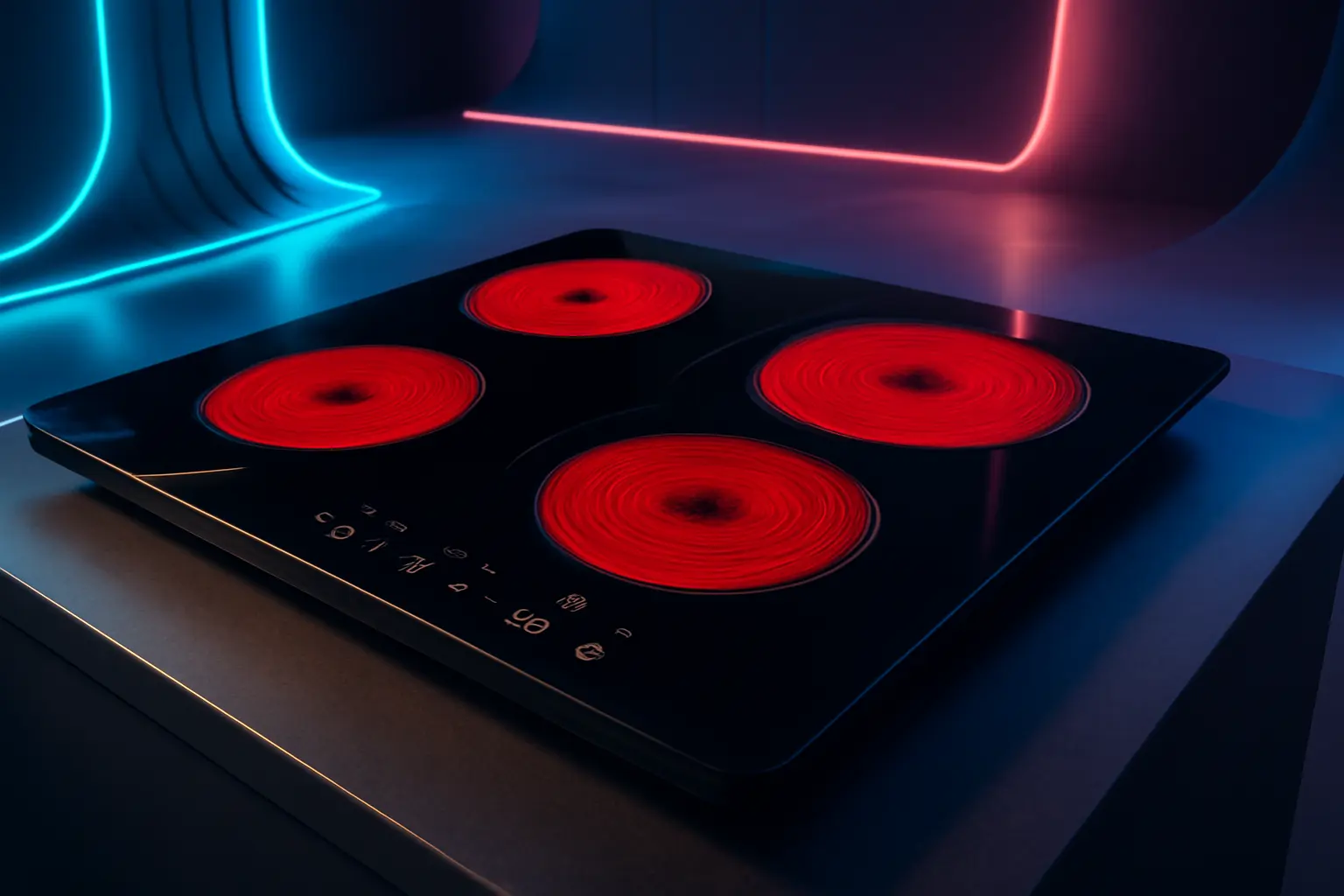 Fischer Cooktop de Indução 4 Bocas Mesa Vitrocerâmica Touch 220V