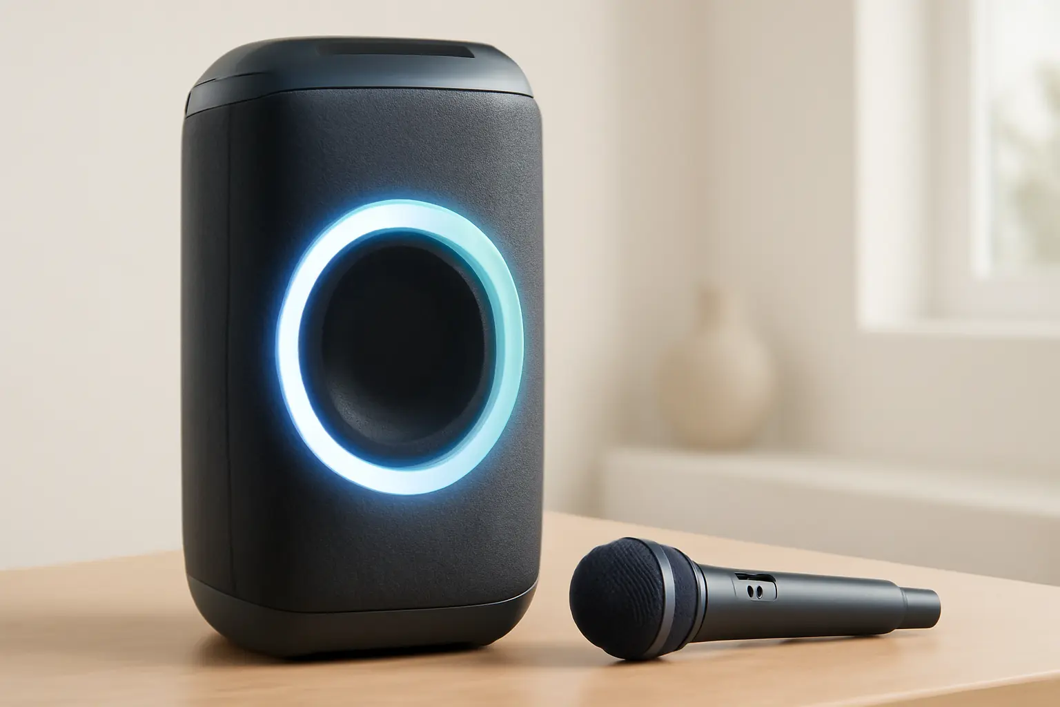 Caixa de Som com Microfone 100W Partybox: Potência, Som 360° e Diversão para Festas