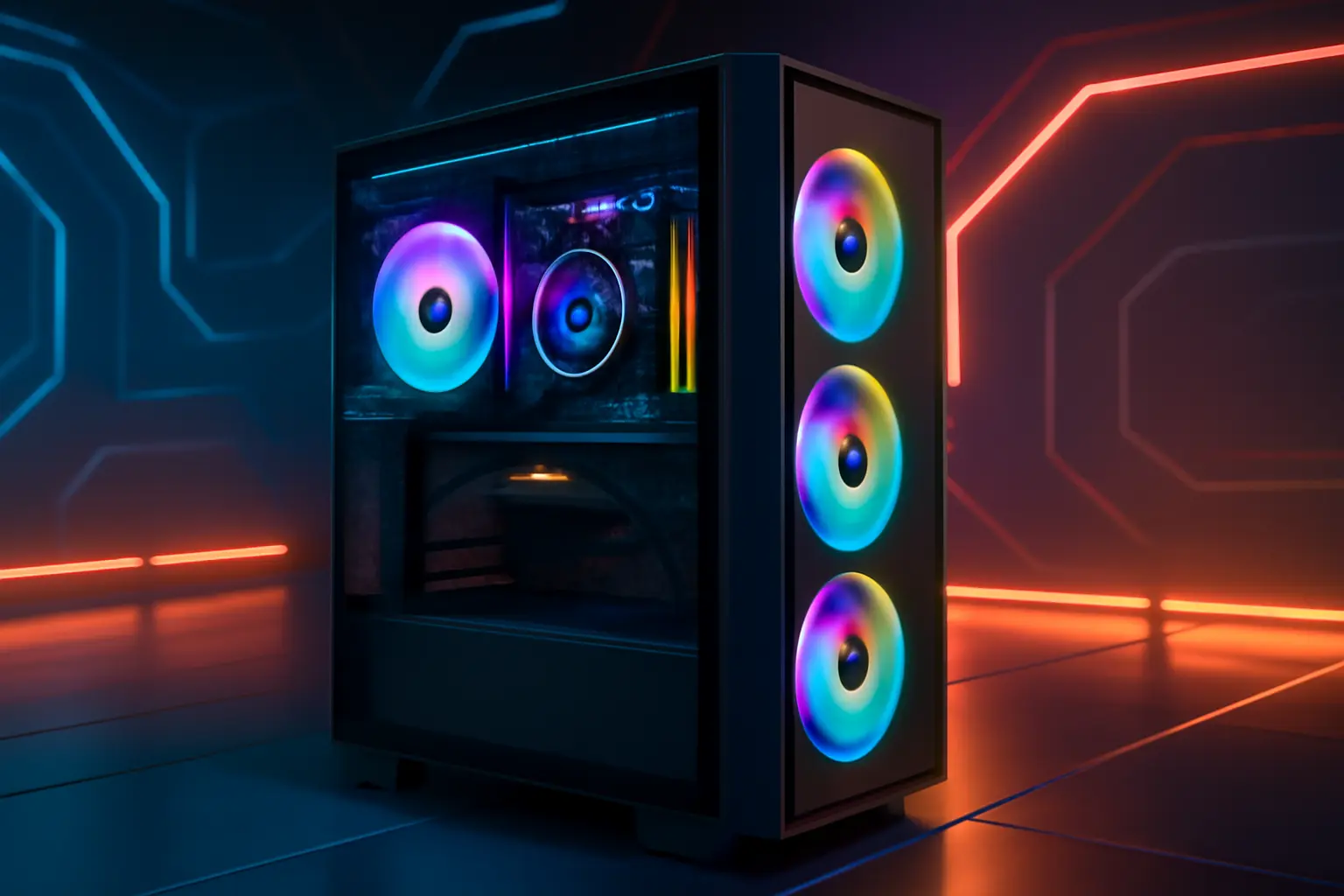 Gabinete Gamer Mancer CV500L: Vidro Panorâmico, Alta Compatibilidade e Design Moderno