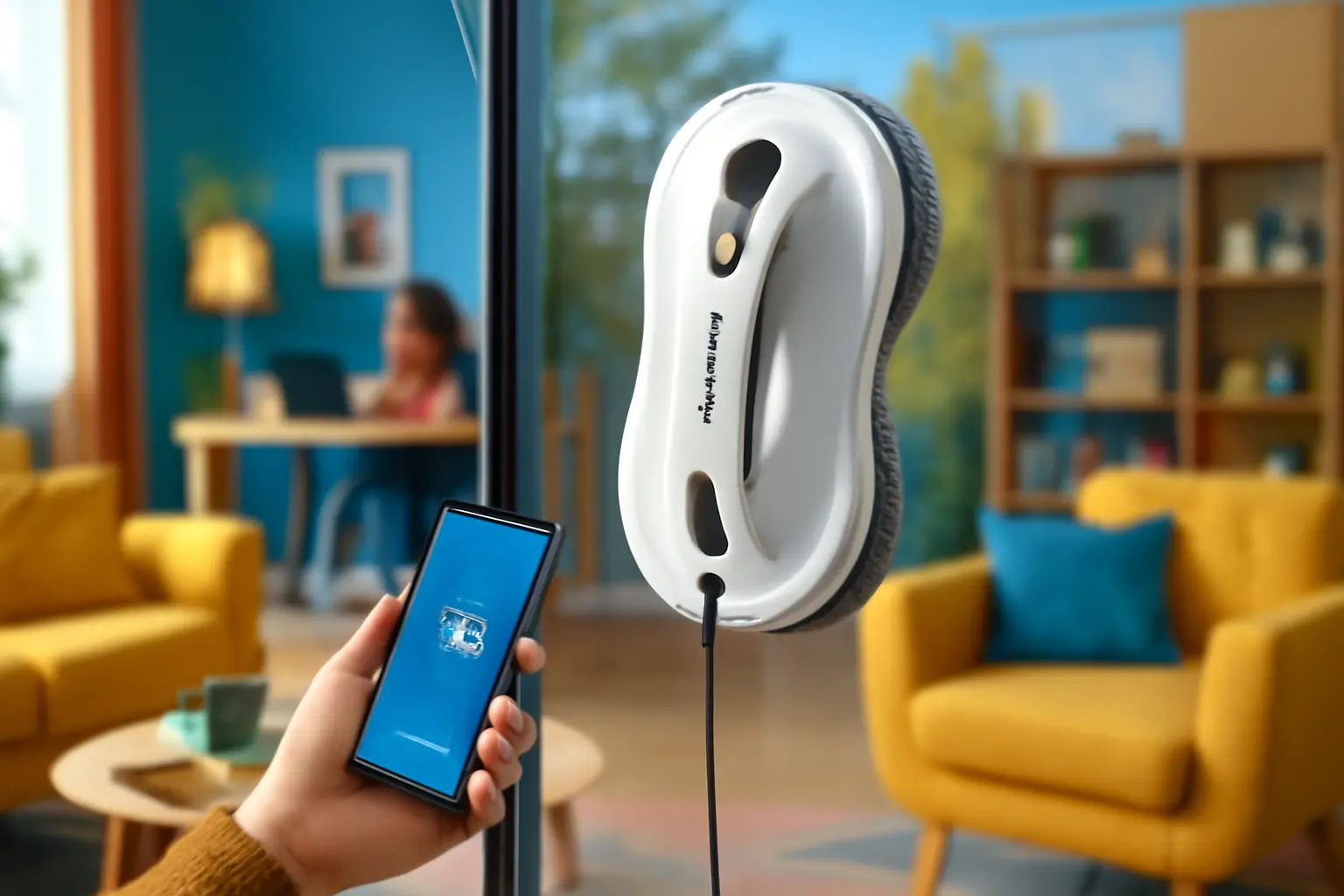 Robô Limpa Vidros e Janelas Liectroux YW810 - Controle via App e Sistema UPS