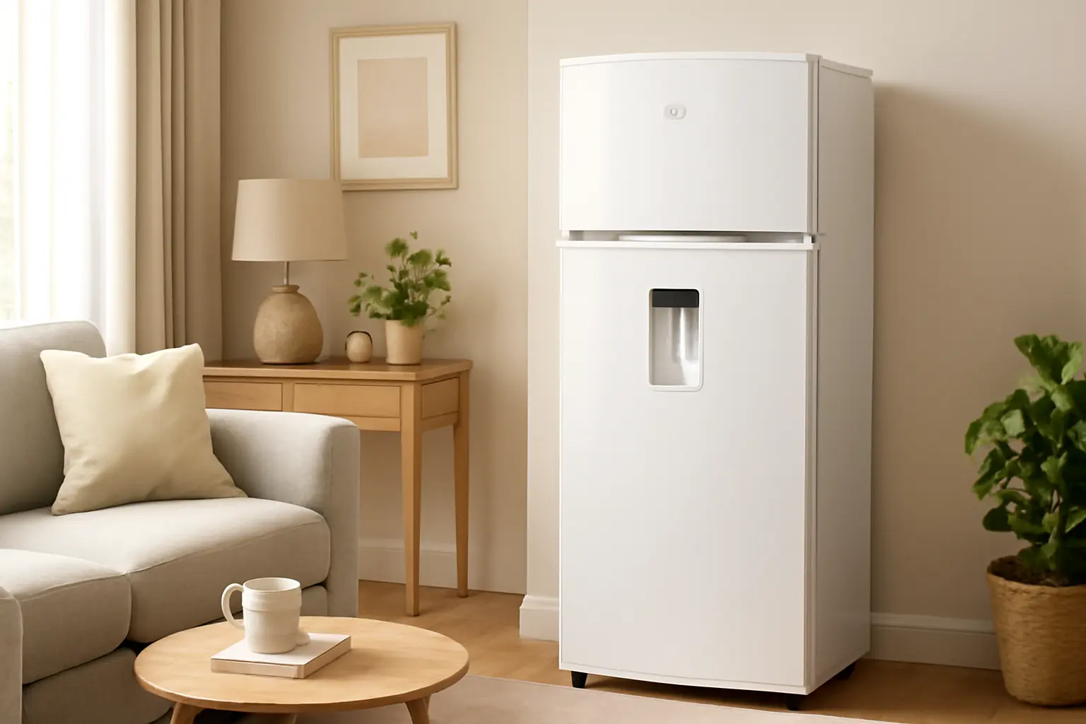 Geladeira Eos 190 Litros com Dispenser de Água na Porta Branco