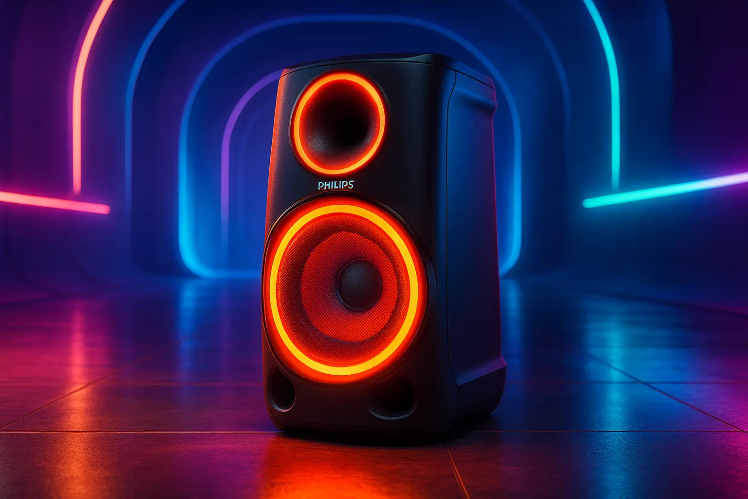 PHILIPS Party Speaker com luzes LED e 160W