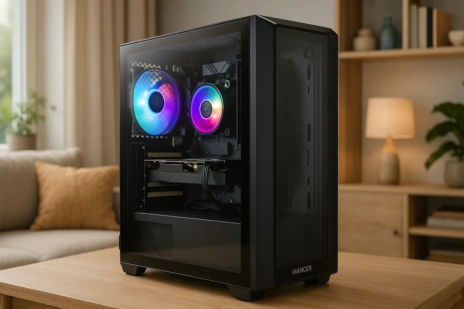 Gabinete Gamer Mancer CV100 com Vidro Panorâmico