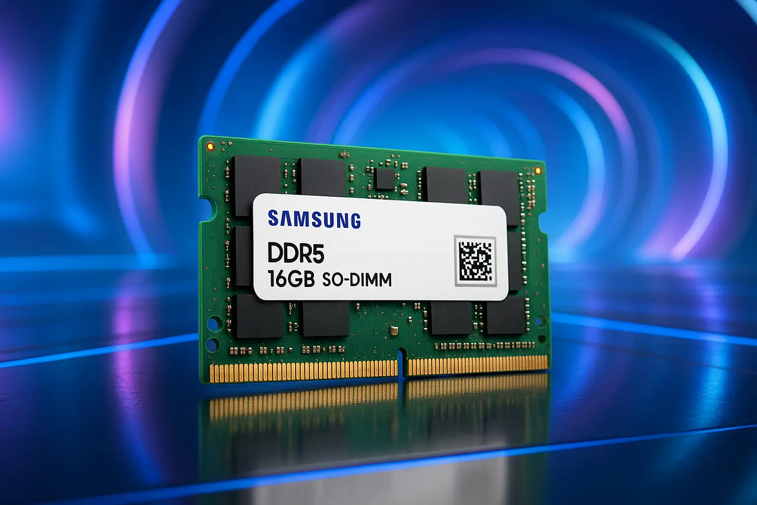 Samsung Memória RAM DDR5 16GB SO-DIMM: Velocidade e Eficiência