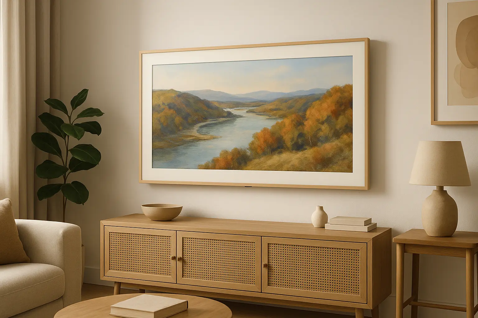 Moldura Smart The Frame 50" Bege: Estilo e Versatilidade