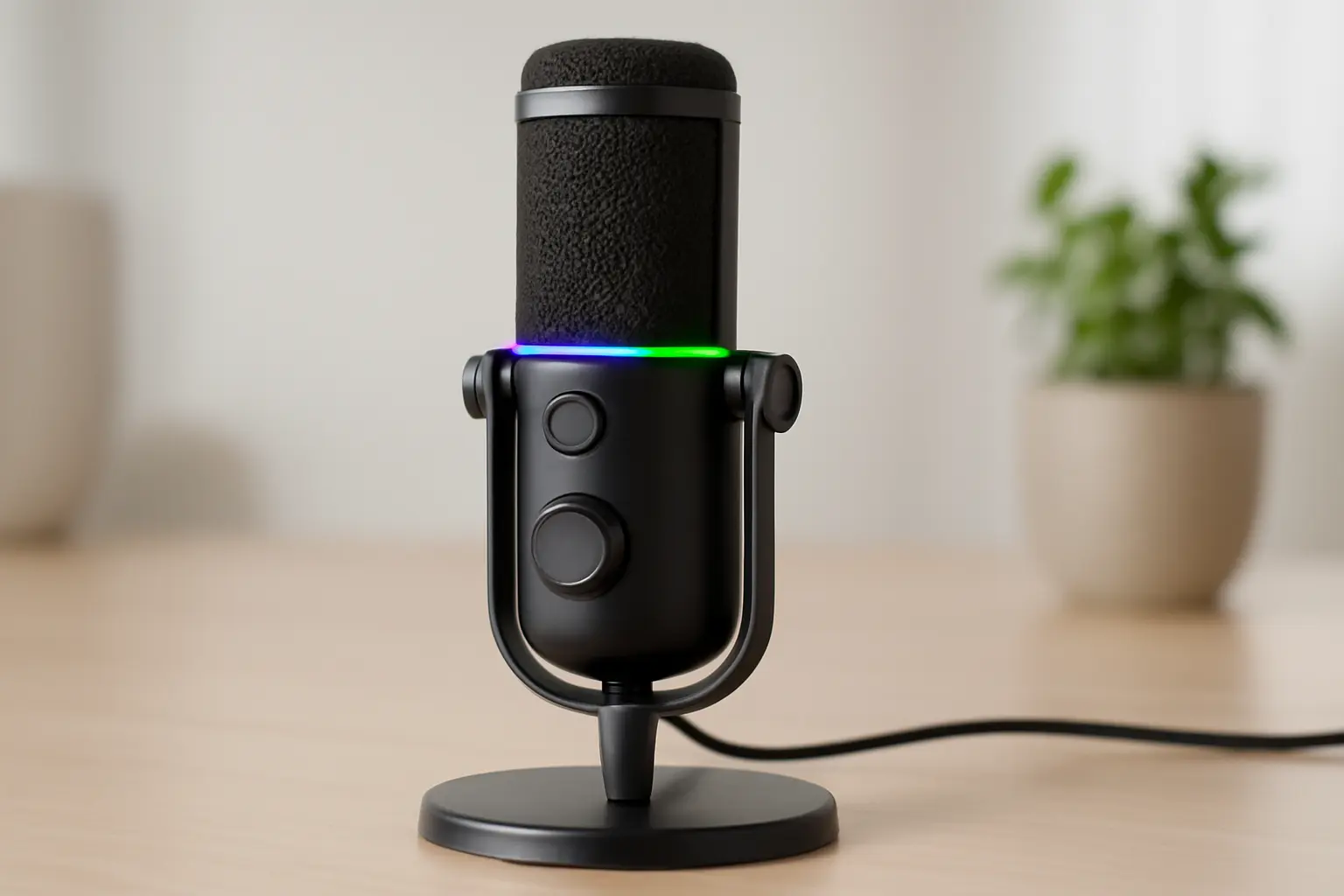 FIFINE Microfone de Jogo para PC: Mic de Streaming USB com RGB, Cancelamento de Ruído e Funcionalidades Avançadas
