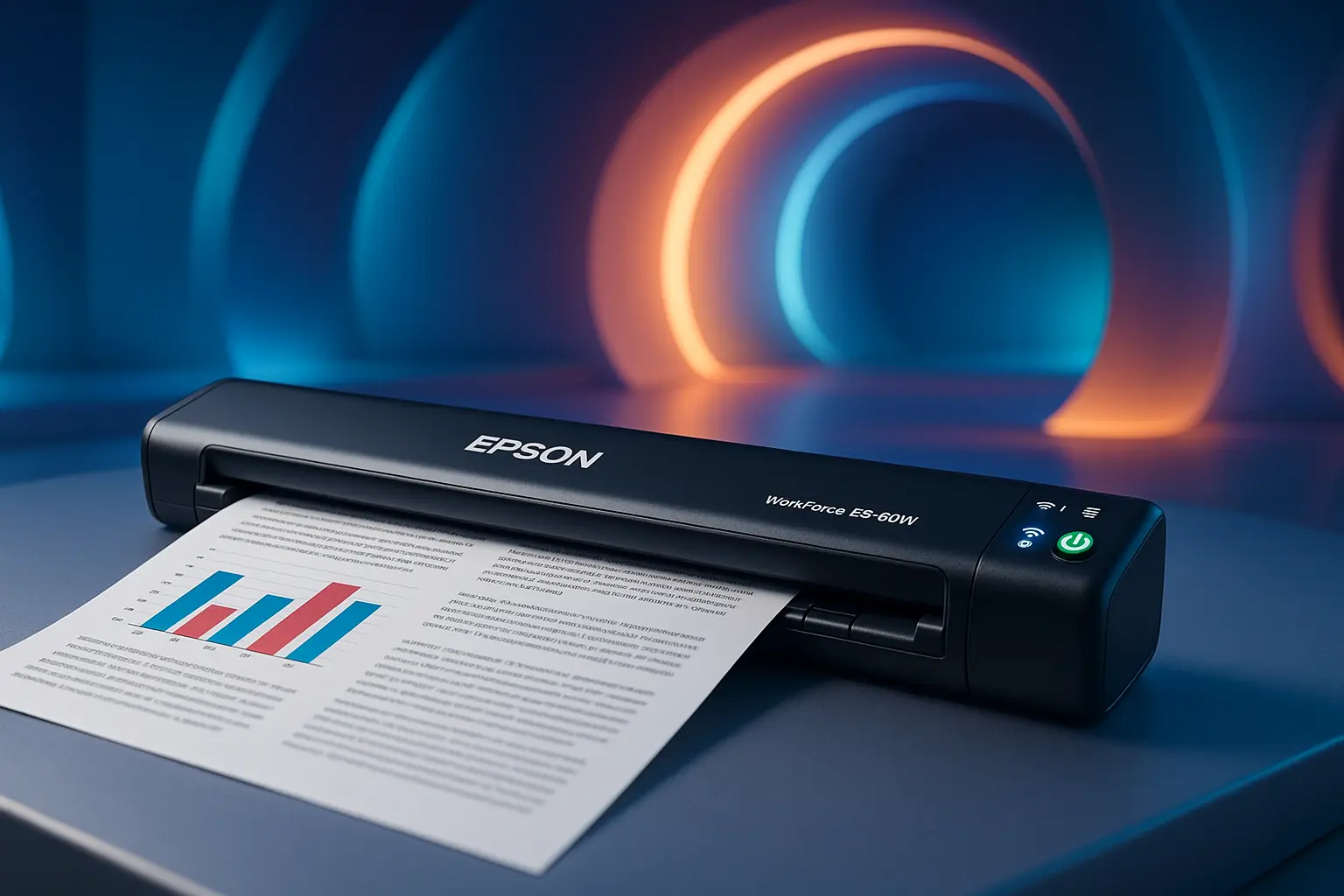 Scanner Epson WorkForce ES-60W: Compacto, Leve e Sem Fios