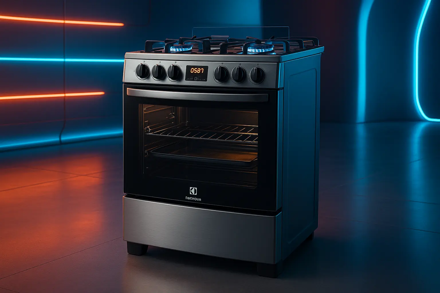 Fogão Electrolux 4 bocas Efficient com PerfectCook