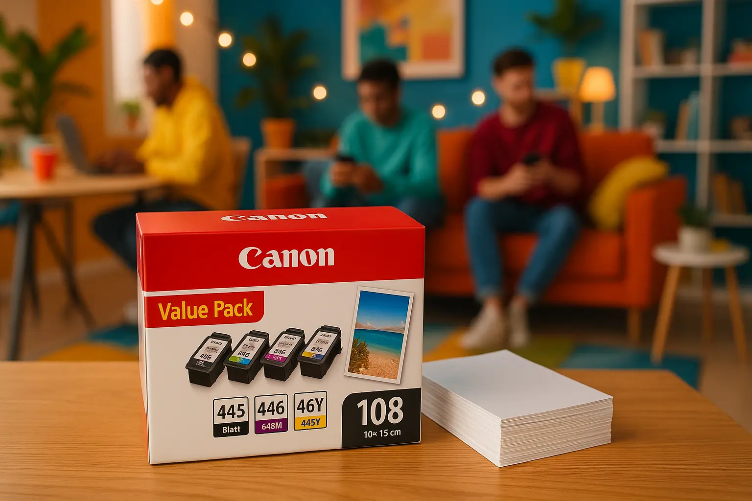 Kit 3 Toners Canon com 108 Papéis 10x15cm: Impressão Profissional em Casa