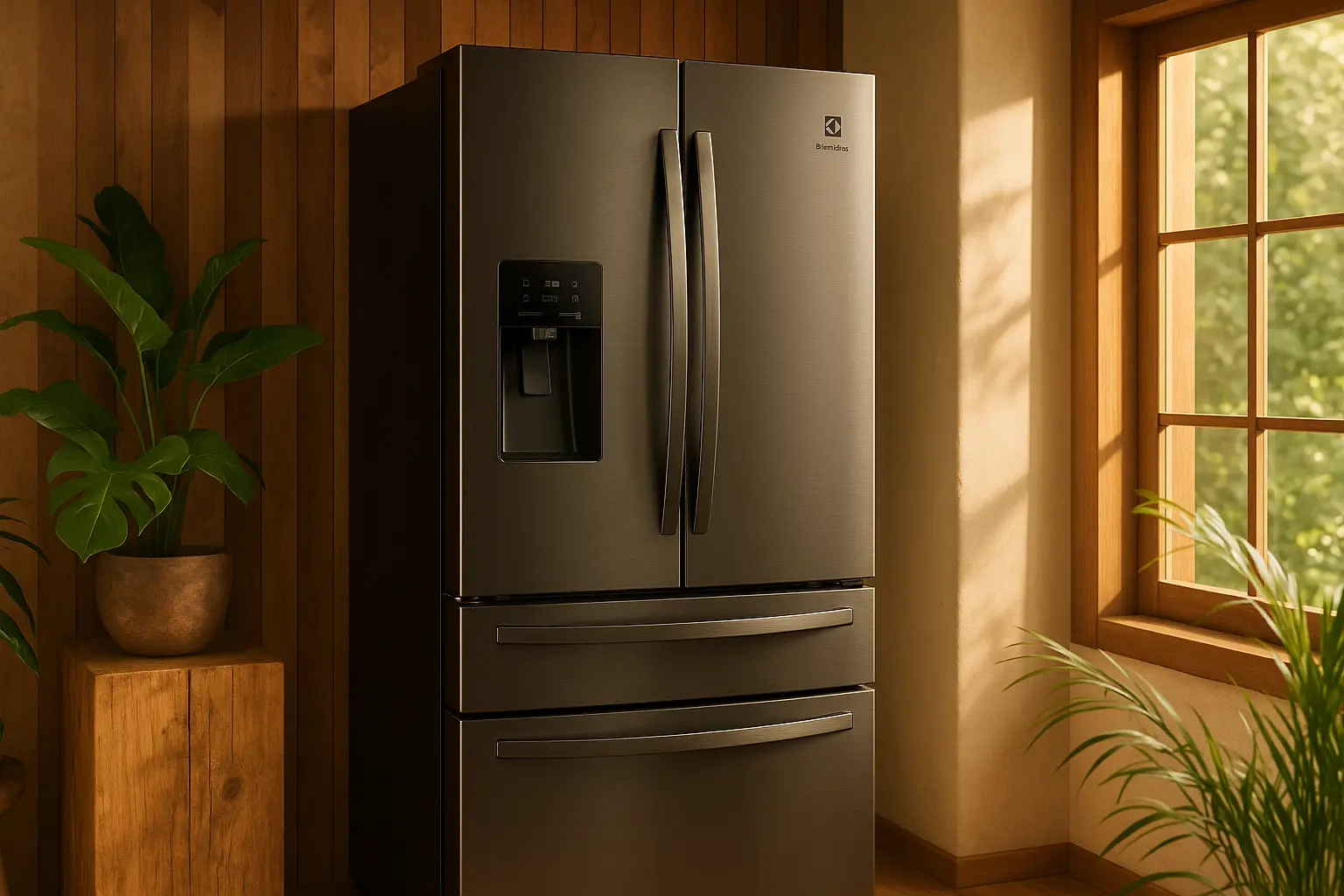 Geladeira Electrolux Multidoor Efficient Inverter 590L Black Inox