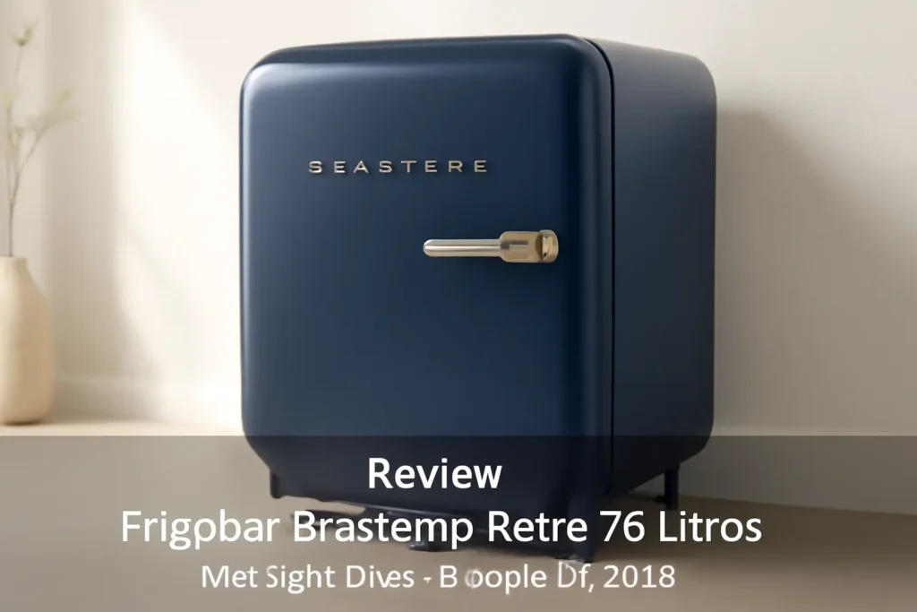 Frigobar Brastemp Retrô 76 Litros Midnight Blue - BRA08HZ 220V: Estilo e Funcionalidade para Sua Cozinha