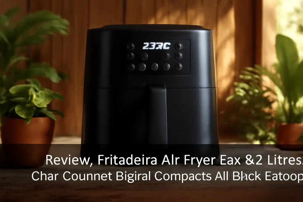 Fritadeira Air Fryer Eos 8,2 Litros Chef Gourmet Digital Compacta All Black Eaf80p 110v