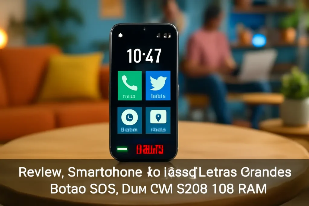 Smartphone do Idoso 4G Letras Grandes, Botão SOS, Dual SIM 32GB 1GB RAM
