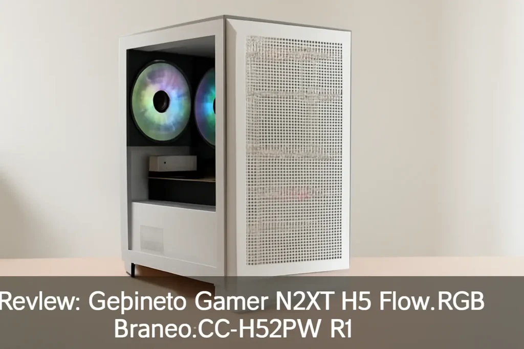 Gabinete Gamer NZXT H5 Flow RGB Branco CC-H52FW-R1: Resfriamento Eficiente e Design Minimalista