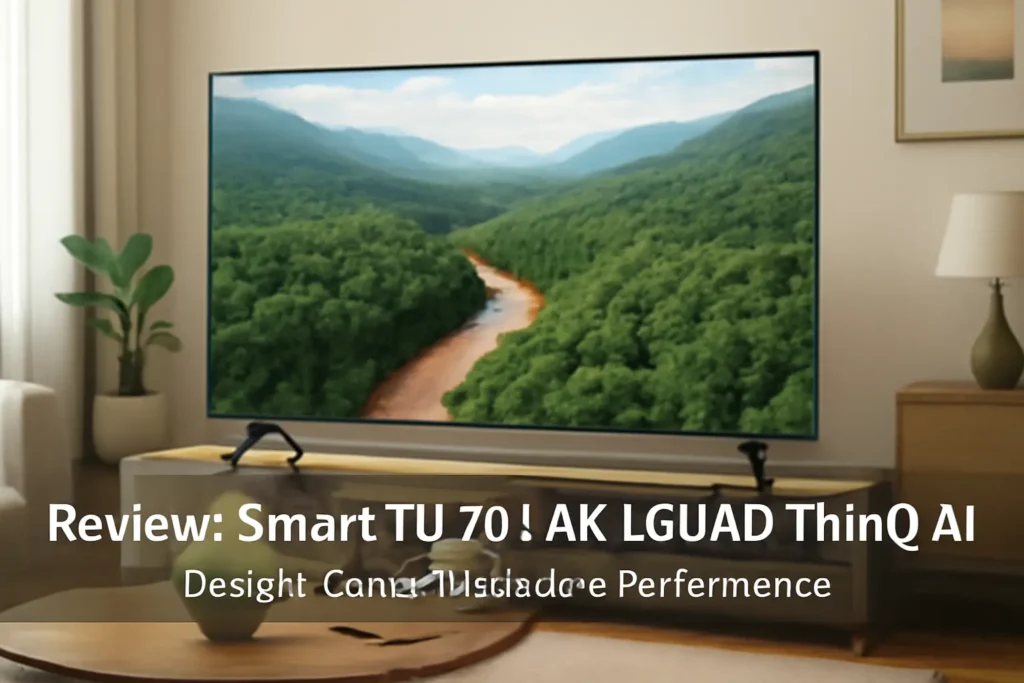 Smart TV 70" 4K LG UHD ThinQ AI: Design, Conectividade e Performance