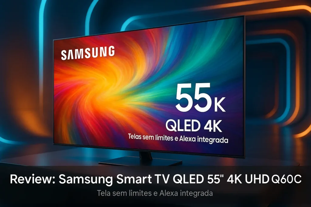 Samsung Smart TV QLED 55" 4K UHD Q60C: Tela sem limites e Alexa integrada