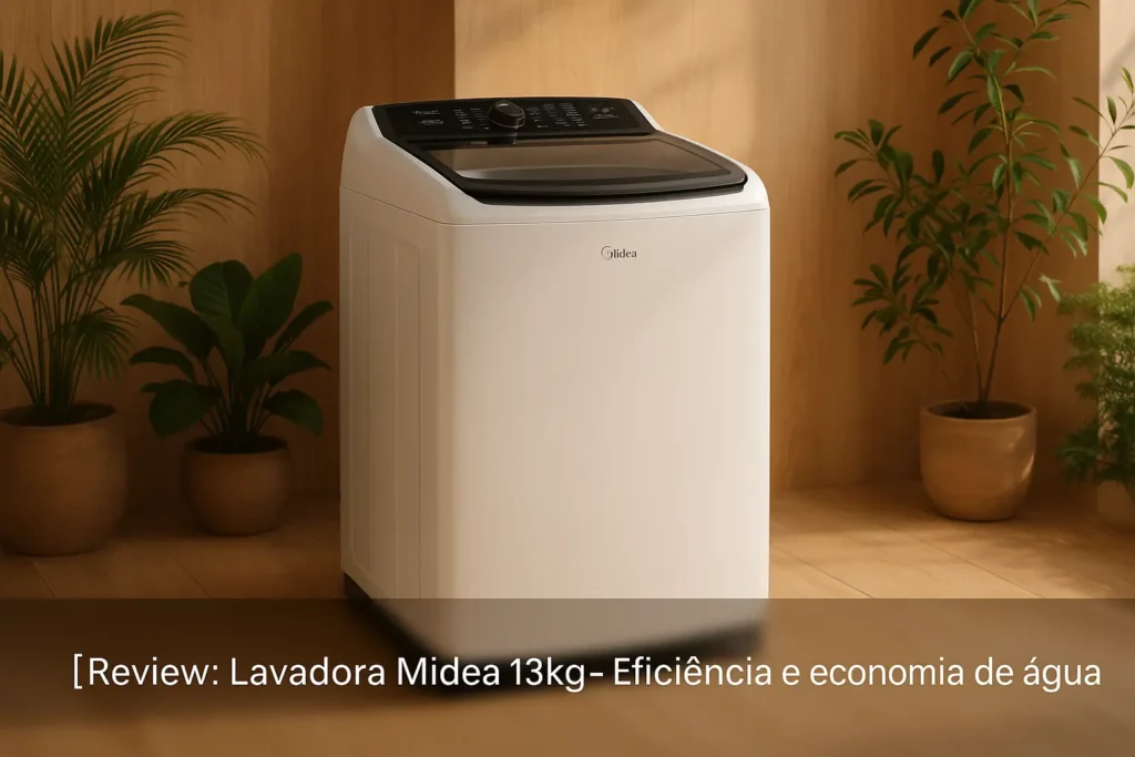 Lavadora Midea 13kg: eficiência e economia de água