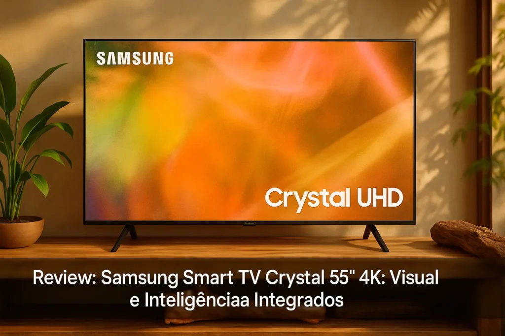 Samsung Smart TV Crystal 55" 4K: Visual e Inteligência Integrados