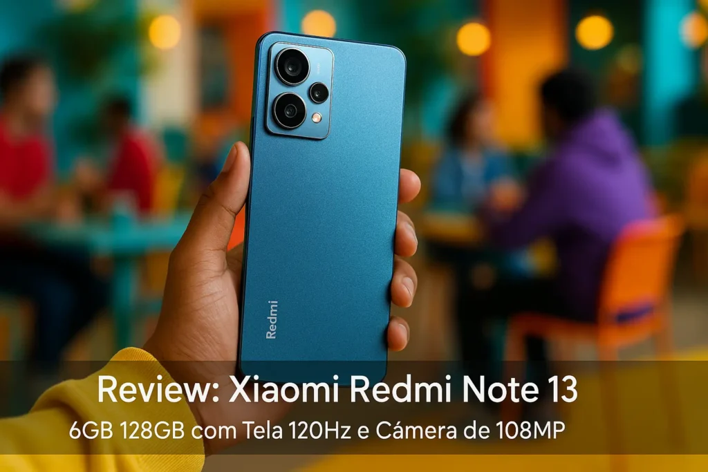 Xiaomi Redmi Note 13 6GB 128GB com Tela 120Hz e Câmera de 108MP