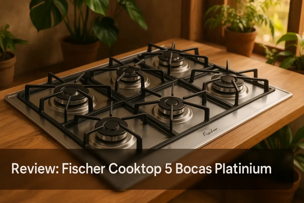 Fischer Cooktop 5 Bocas Platinium: Potência e Design Sofisticado