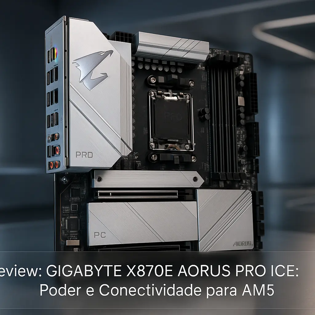 GIGABYTE X870E AORUS PRO ICE: Poder e Conectividade para AM5