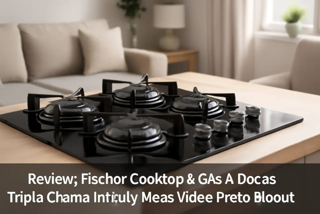 Fischer Cooktop a Gás 4 Bocas Tripla Chama Infinity Mesa Vidro Preto Bivolt - 26297-57076