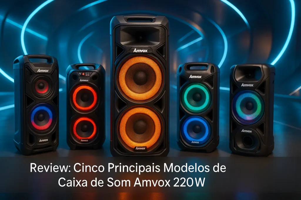 Cinco Principais Modelos de caixa de som Amvox 220w