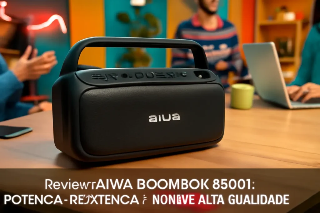 AIWA Boombox BBS01: Potência, Resistência e Som de Alta Qualidade