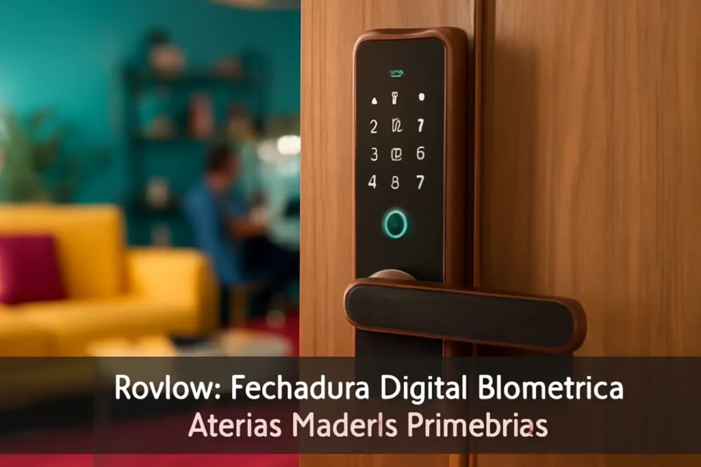 Fechadura Digital Biométrica Atenas Madeira Primebras: Segurança e Modernidade para Sua Casa