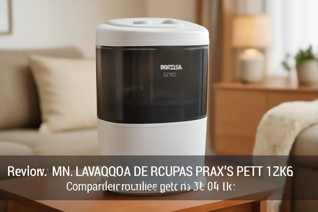 MINI LAVADORA DE ROUPAS PRAXIS PETIT 1,2KG: Compacta e Eficiente para Seu Dia a Dia
