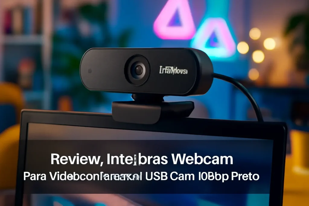 Intelbras Webcam Para Videoconferência USB Cam 1080p Preto