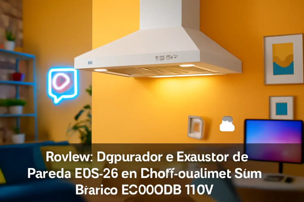 Depurador e Exaustor de Parede EOS 60cm Cheff Gourmet Slim Branco ECO60DB 110V: Desempenho e Eficiência na Cozinha