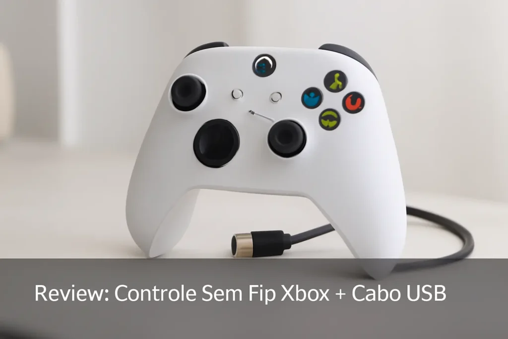 Controle Sem Fio Xbox + Cabo USB: Experiência Imersiva e Conforto
