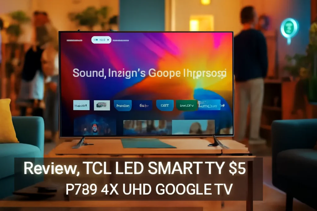TCL LED SMART TV 55” P755 4K UHD GOOGLE TV: Som, Imagem e Google Integrado