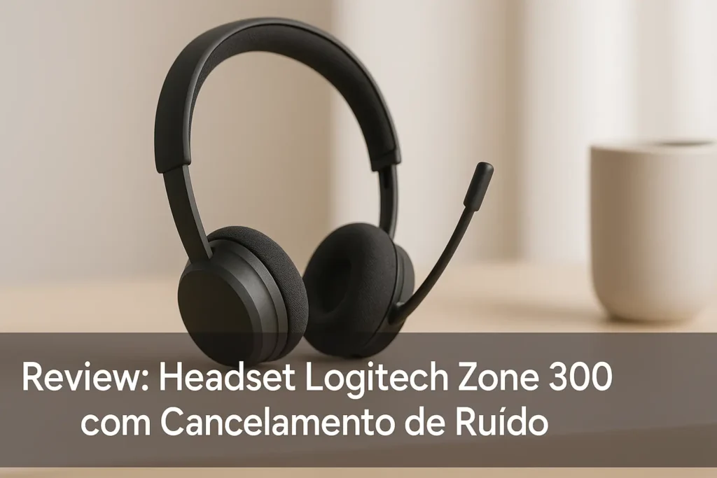 Headset Logitech Zone 300 com Cancelamento de Ruído