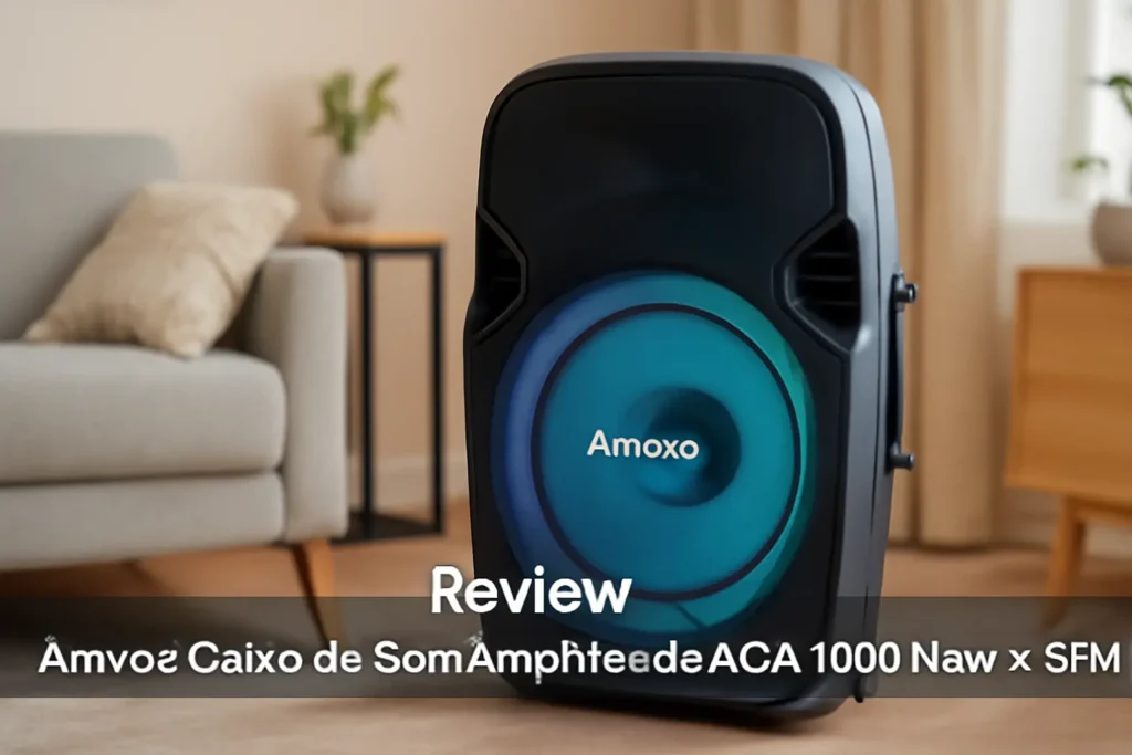 Amvox Caixa de Som Amplificada ACA 1000 New X SFM - 1000W RMS, Bluetooth e Equalizador