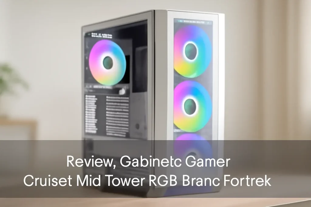 Gabinete Gamer Cruiser Mid Tower RGB Branco Fortrek
