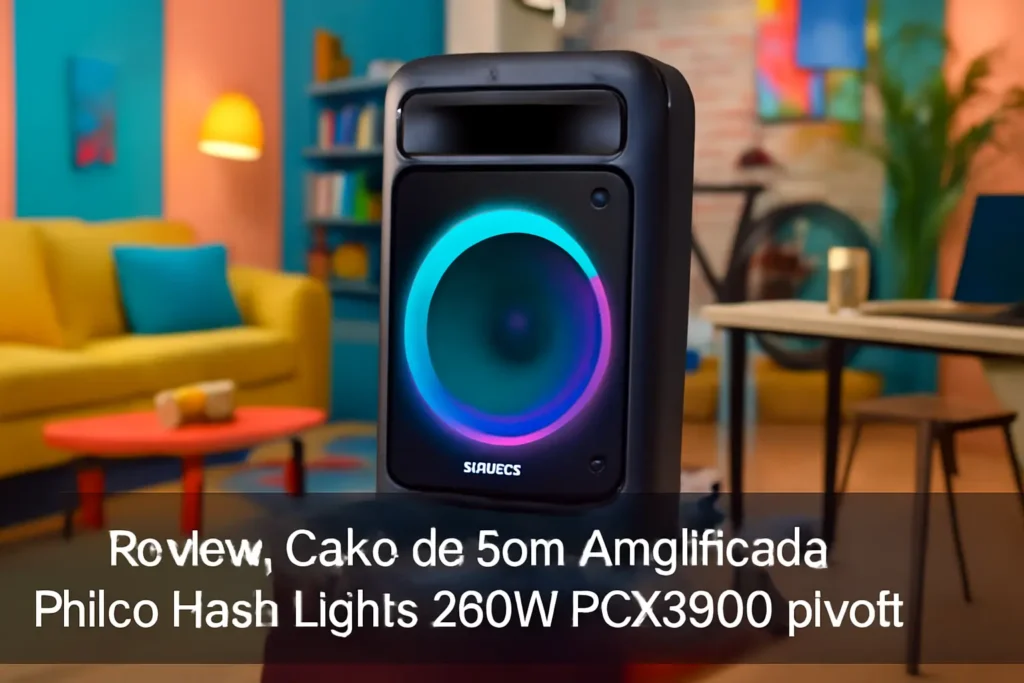 Caixa de Som Amplificada Philco Flash Lights 250W PCX3800 Bivolt: Potência e Conectividade