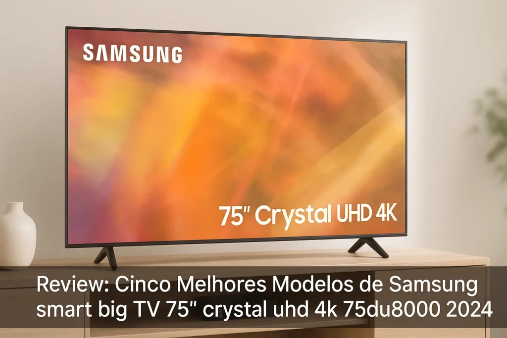 Cinco Melhores Modelos de Samsung smart big TV 75” crystal uhd 4k 75du8000 2024