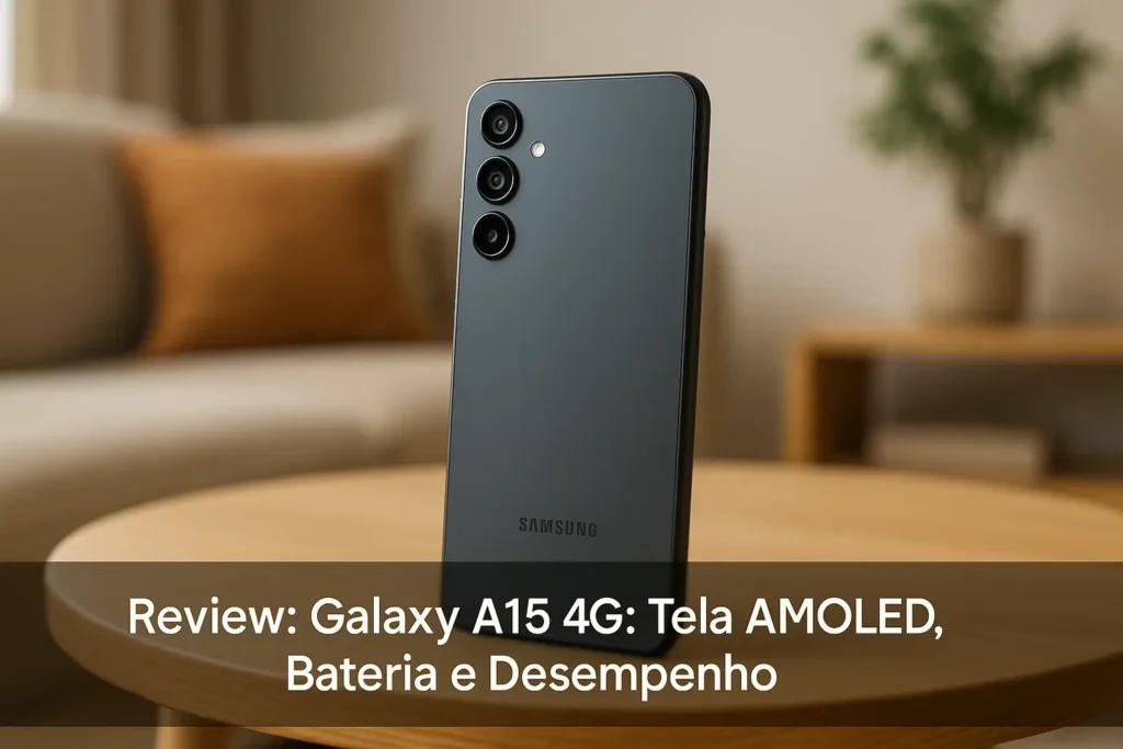 Galaxy A15 4G: Tela AMOLED, Bateria e Desempenho