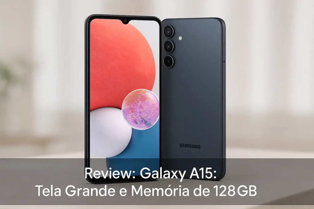 Galaxy A15: Tela Grande e Memória de 128GB