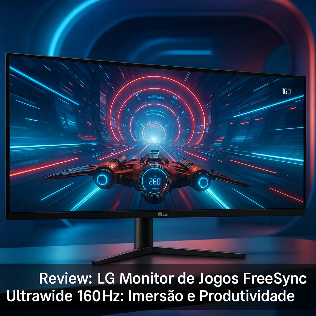 LG Monitor de Jogos FreeSync Ultrawide 160Hz: Imersão e Produtividade