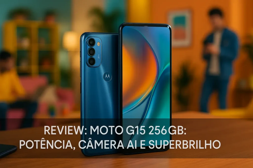 Moto G15 256GB: Potência, Câmera AI e Superbrilho