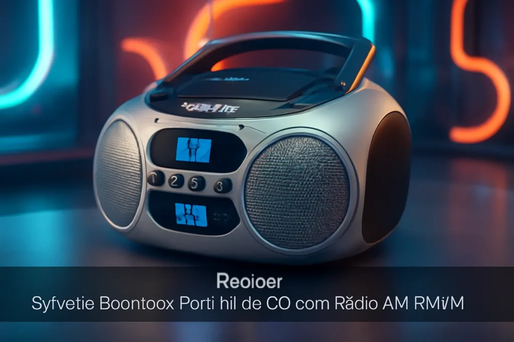 Sylvania Boombox Portátil de CD com Rádio AM/FM: Compacto e Prático para Todos